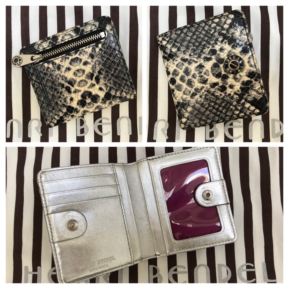 💜HENRI BENDEL Snake+Silver Mini Wallet